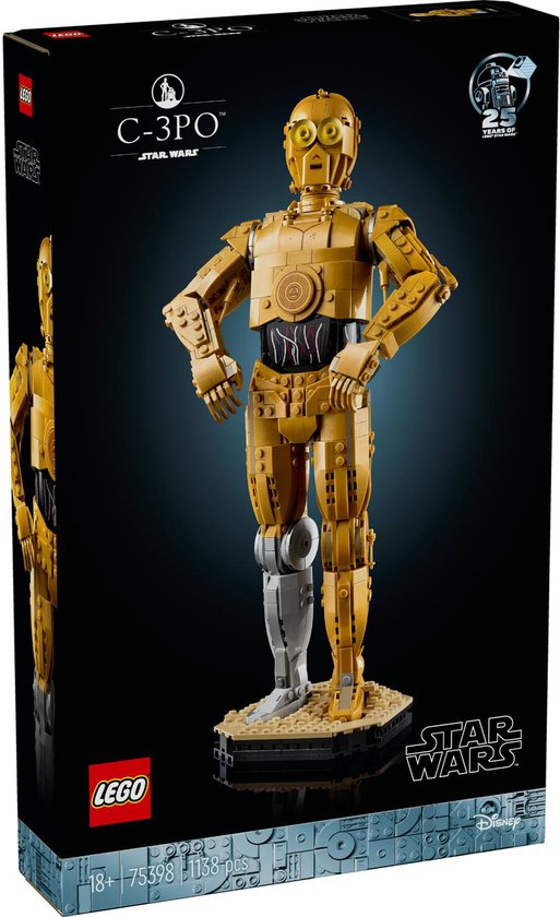 LEGO Star Wars – C-3PO Decoratie Bouwpakket met Droid Figuur – 75398