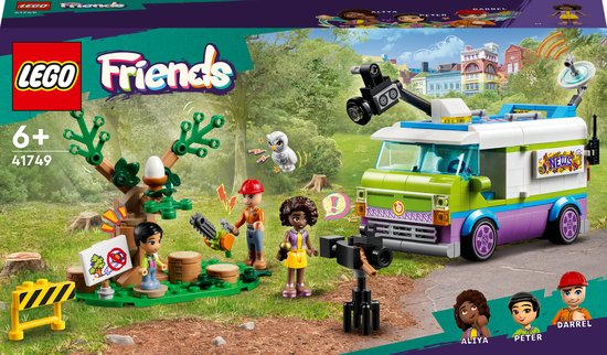 LEGO Friends Nieuwsbusje Dieren Redden Speelgoed voor 6+ Jaar Oude Kinderen – 41749