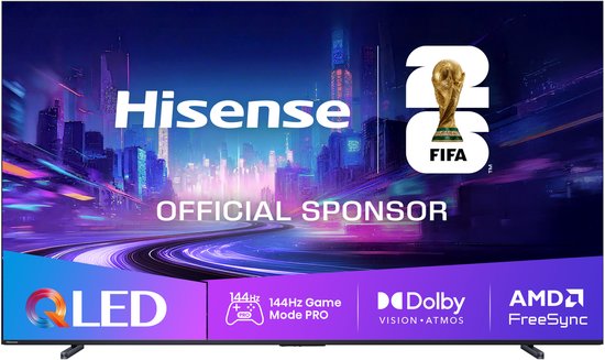 Hisense 100E7Q PRO – 100 inch – 4K QLED – 144hz – 2025 – Smart TV
