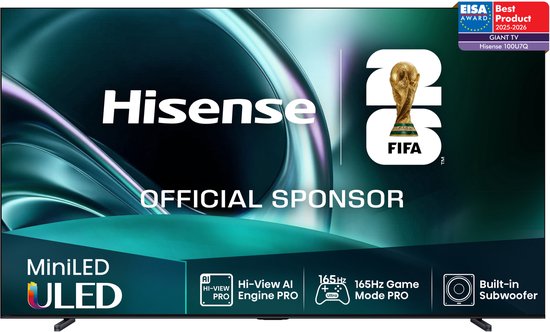 Hisense 100U7Q – 100 inch – 4K MiniLED – 165hz – 2025