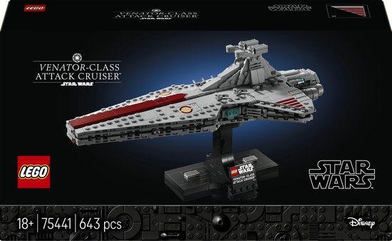 LEGO Star Wars Venator-Class Attack Cruiser – Bouwpakket voor Volwassenen en Decoratie – 75441
