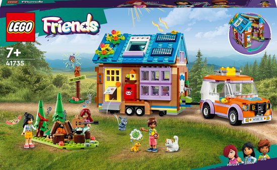 LEGO Friends Tiny House Kampeerset met Bos, Huisdieren en Speelgoedauto – 41735
