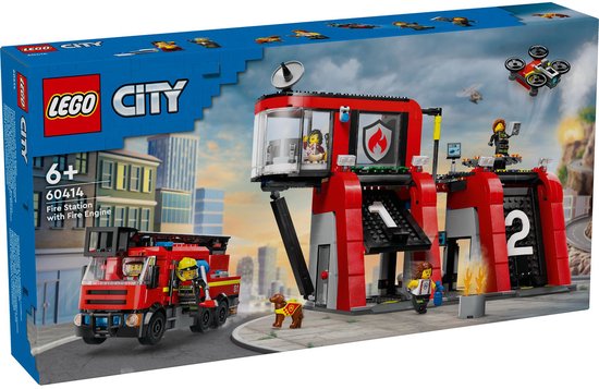 LEGO City Brandweerkazerne en brandweerauto – 60414