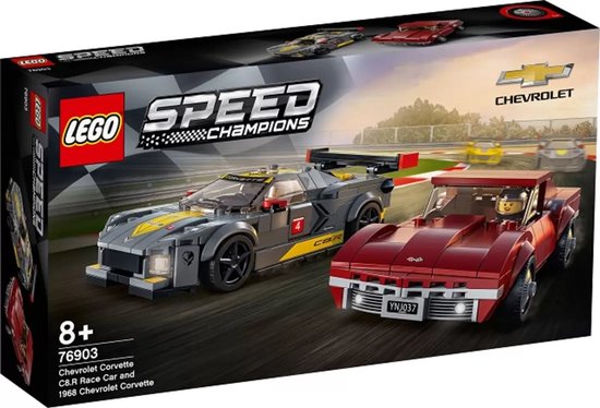 LEGO Speed Champions Chevrolet Corvette C8.R Racewagen en 1968 Chevrolet Corvette – 76903