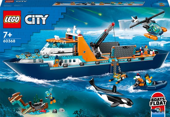 LEGO City Poolonderzoeksschip Groot Drijvend Boot Speelgoed Set voor Kinderen 7+ – 60368