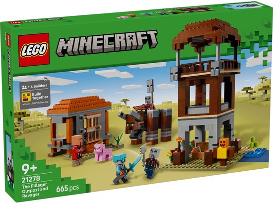 LEGO Minecraft De Plunderaar Buitenpost en Verwoester Bouwpakket – 21278