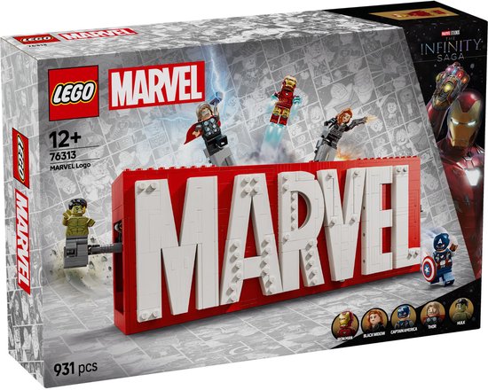 LEGO Marvel: MARVEL logo en minifiguren verzamelset – 76313