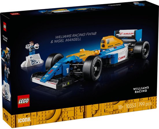 LEGO Icons Williams Racing FW14B en Nigel Mansell Formule 1 Auto – 10353