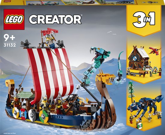 LEGO Creator Vehicles Vikingschip en de Midgaardslang – 31132
