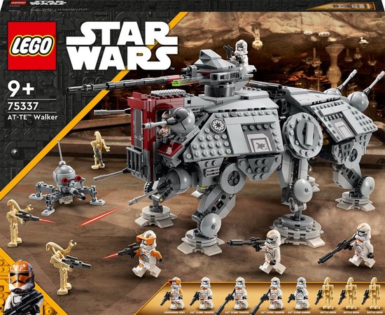 LEGO Star Wars AT-TE Walker Verstelbaar Model met Clone Troopers en Droid Figuren – 75337