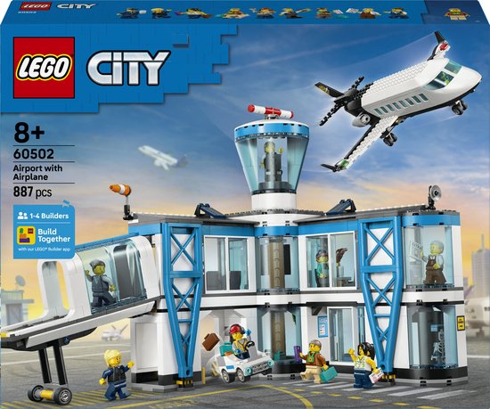 LEGO City luchthaven met vliegtuig – bouwset voor kinderen.