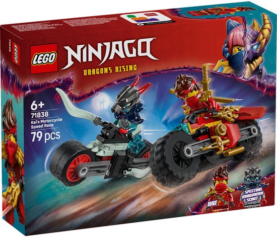 LEGO NINJAGO Kai’s Motorrace Bouwpakket voor Kinderen – 71838