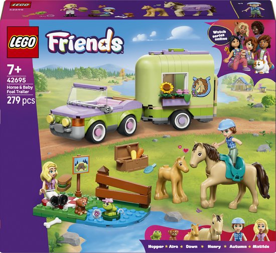 LEGO – Friends 42695 – Trailer en Paard en Veulen