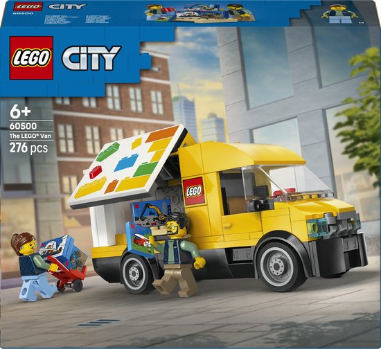 LEGO® City: De LEGO Bestelwagen – Bouw- en Speelset voor Autofans Vanaf 6 Jaar – Met 2 Minifiguren – 60500