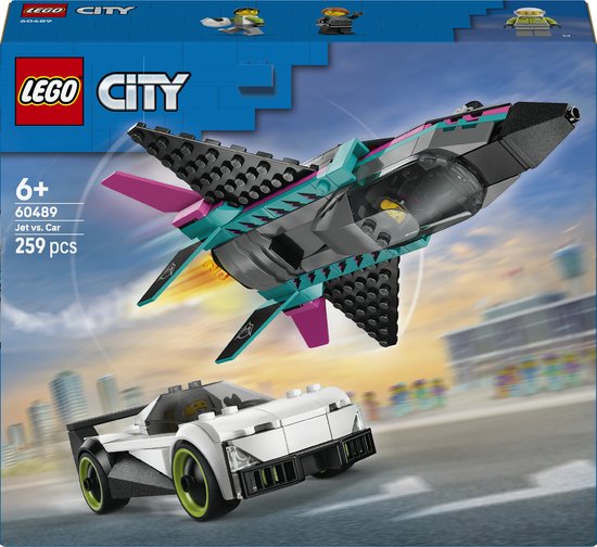 LEGO City Great Vehicles – 60489 – Straalvliegtuig vs. Sportauto