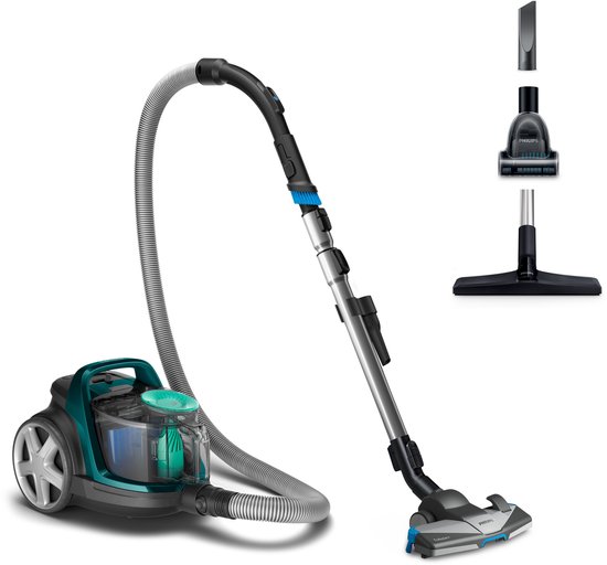 Philips PowerPro Active FC9555/09 – Stofzuiger zonder zak – 3 extra mondstukken – Groen