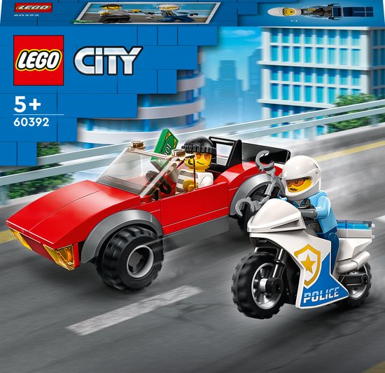 LEGO City Achtervolging auto op politiemotor Set – 60392