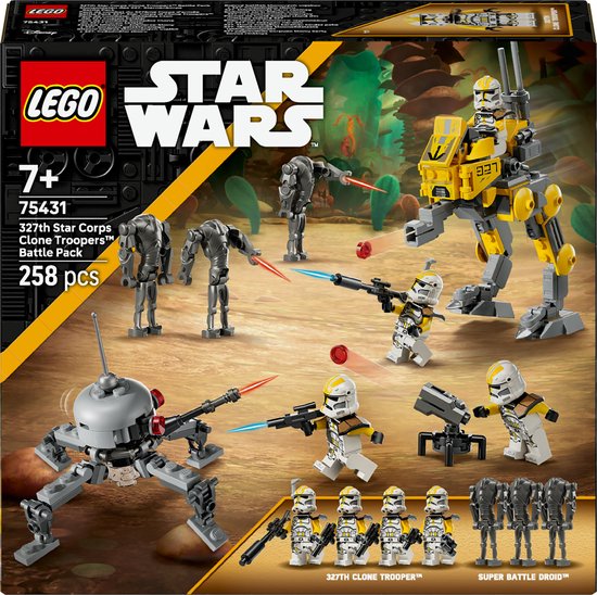 LEGO Star Wars 327th Star Corps Clone Troopers Battle Pack Bouwpakket voor Kinderen – 75431