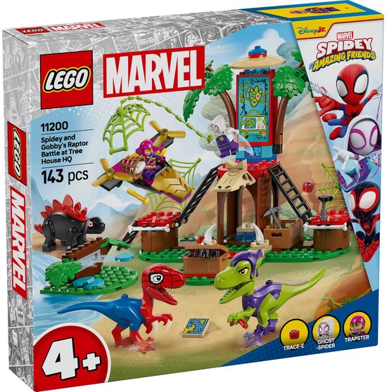 LEGO Marvel Spidey en zijn geweldige vriendjes Spidey en Gobby’s raptorstrijd bij de boomhut – 11200