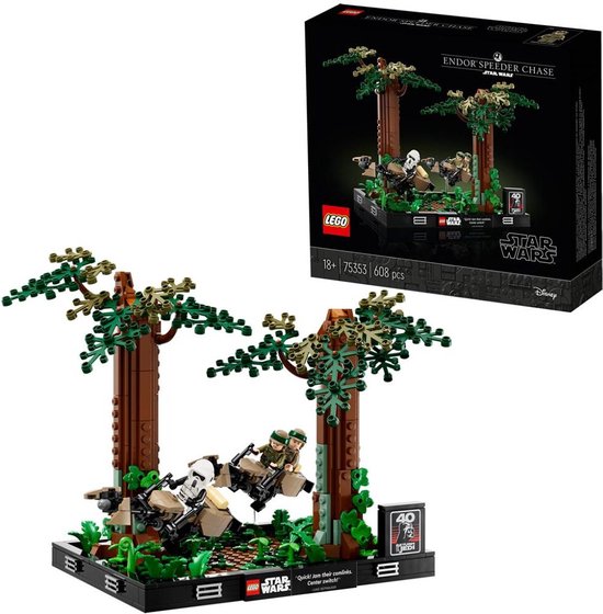 LEGO Star Wars Endor Speederachtervolging Diorama Set – 75353