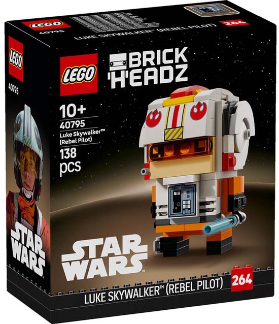 LEGO Star Wars BrickHeadz 40795 – Luke Skywalker (Rebel Pilot)