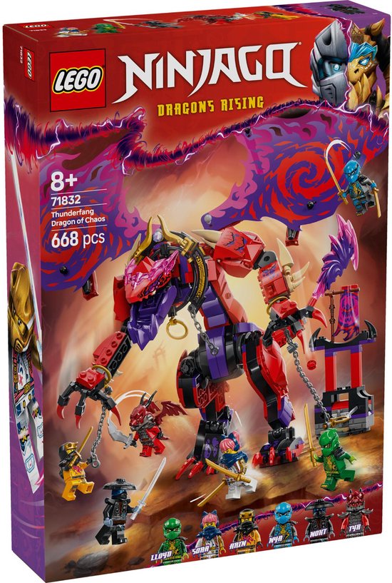 LEGO® NINJAGO® Bliksemtand Draak van Chaos – Ninjaset – 71832